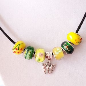 Spring Fling .925 Sterling Silver Glass Bead Neckl